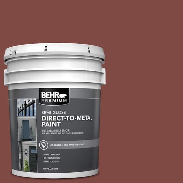 5 gal. #SC-112 Barn Red Semi-Gloss Direct to Metal Interior/Exterior Paint