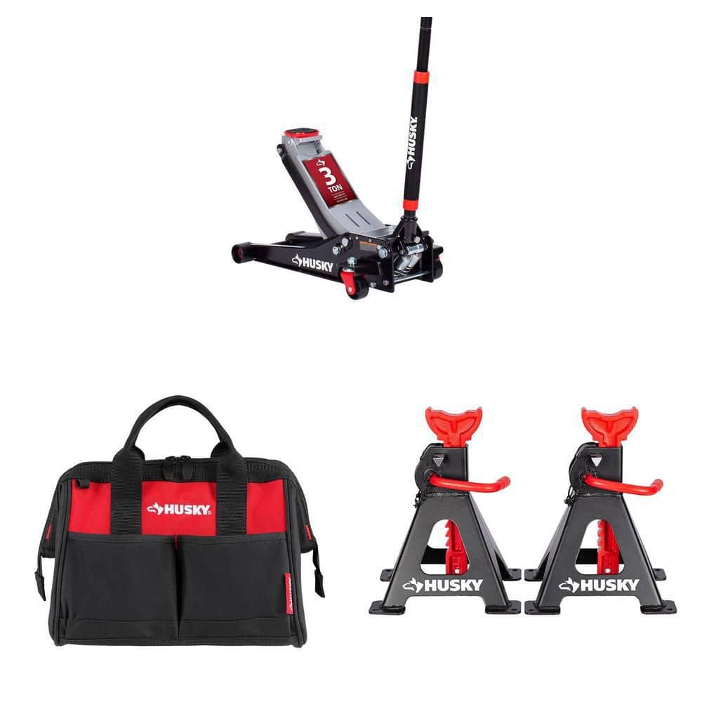 Husky 3-Ton Low Profile Floor Jack with Quick Lift HD00120N-HV-TH
