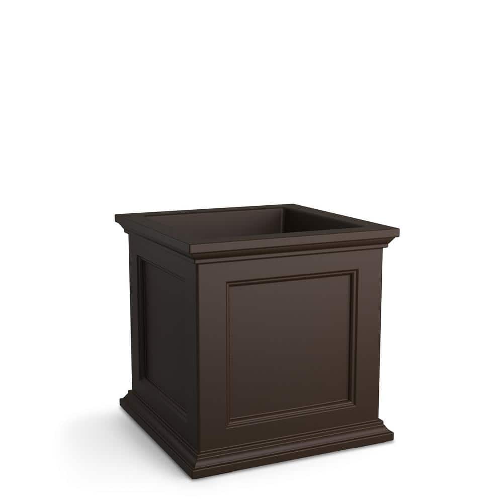 Fairfield Espresso Square Self-Watering Planter 20x20 in.