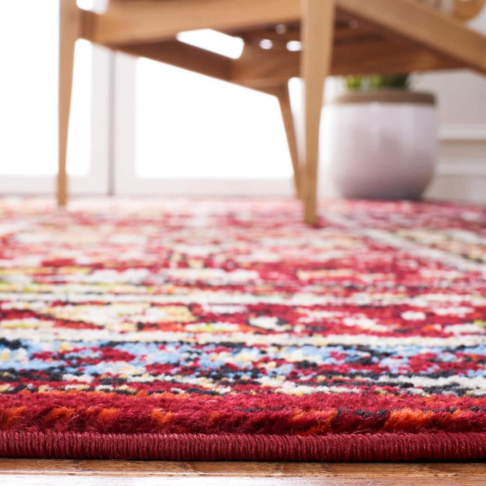 Amsterdam Red Synthetic Rectangular 8' x 10' Area Rug