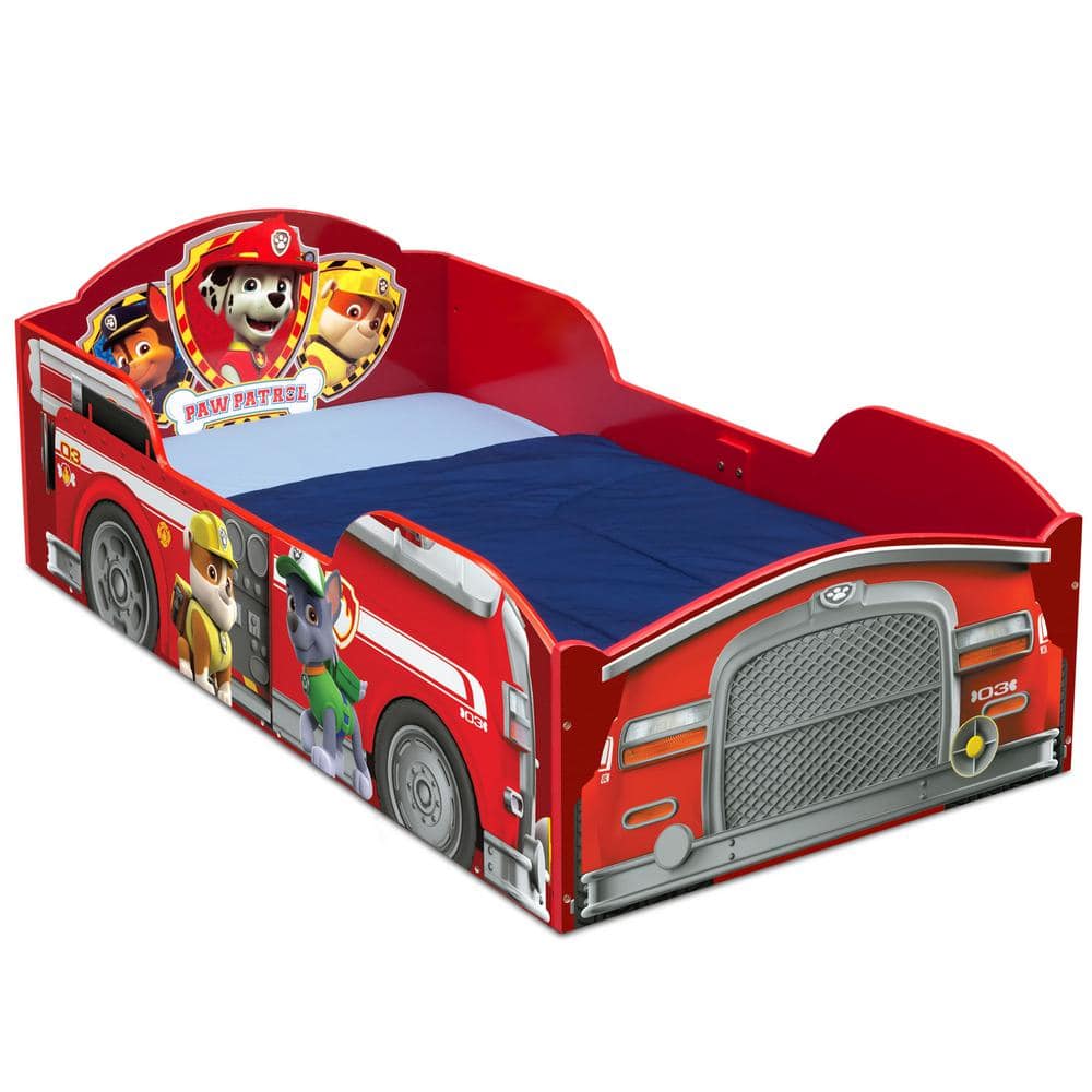 Paw Patrol Adventure Toddler Wooden Bed Frame with Guardrails