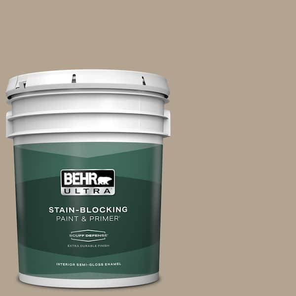 BEHR ULTRA 5 gal. #T11-7 Fretwire Extra Durable Semi-Gloss Enamel Interior Paint & Primer