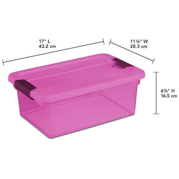 Sterilite Corporation 12-Pack Sterilite Medium 3.75-Gallons (15-Quart)  Clear Tote with Latching Lid in the Plastic Storage Containers department  at
