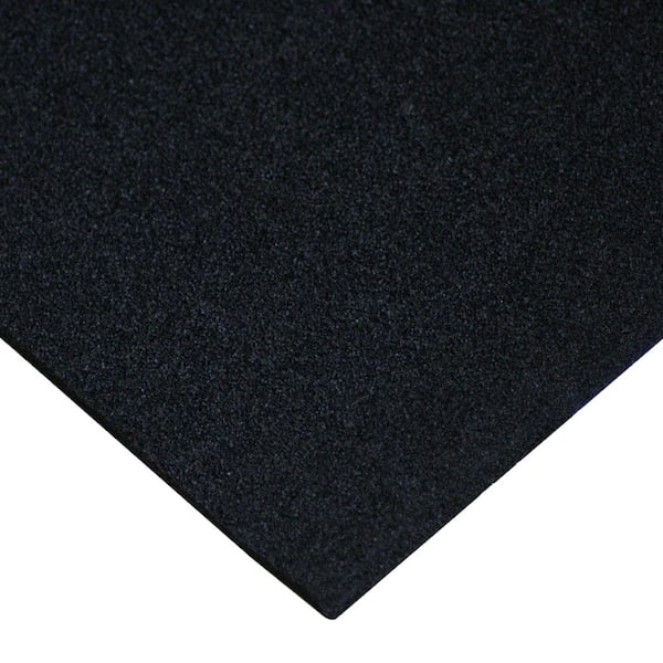 Rubber-Cal Open Cell Rubber EPDM 3/8 in. Thick x 39 in. Width x 78 in. Length Black Rubber Sheet