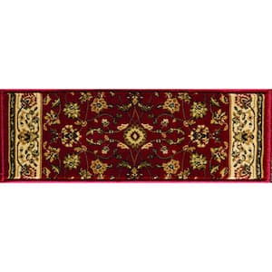 Sapphire Sarouk Claret 9 in. x 26 in. Stair Tread Cover