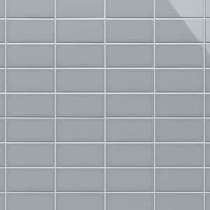 Remington Gray 2.95 in. x 5.9 in. Polished Porcelain Wall Tile (5.32 sq. ft./Case)