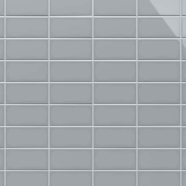 Ivy Hill Tile Remington Gray 2.95 in. x 5.9 in. Polished Porcelain Wall Tile (5.32 sq. ft./Case)