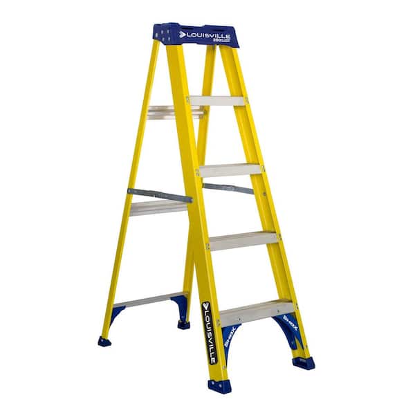 Louisville Ladder 5 ft. Fiberglass Step Ladder with 250 lb. Load Capacity Type I Duty Rating