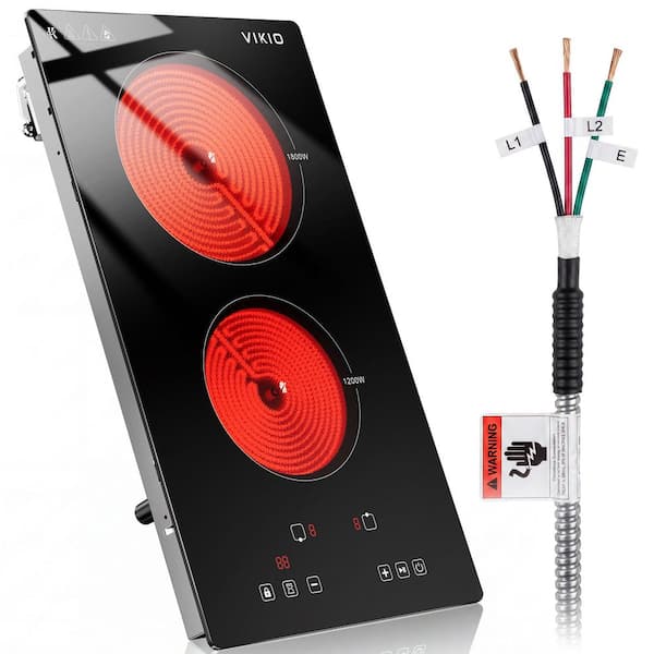 Profile 12 in. Buil-In Touch Control Induction Cooktop with 2 Burner Elements and Power Boost in Black Glass Top