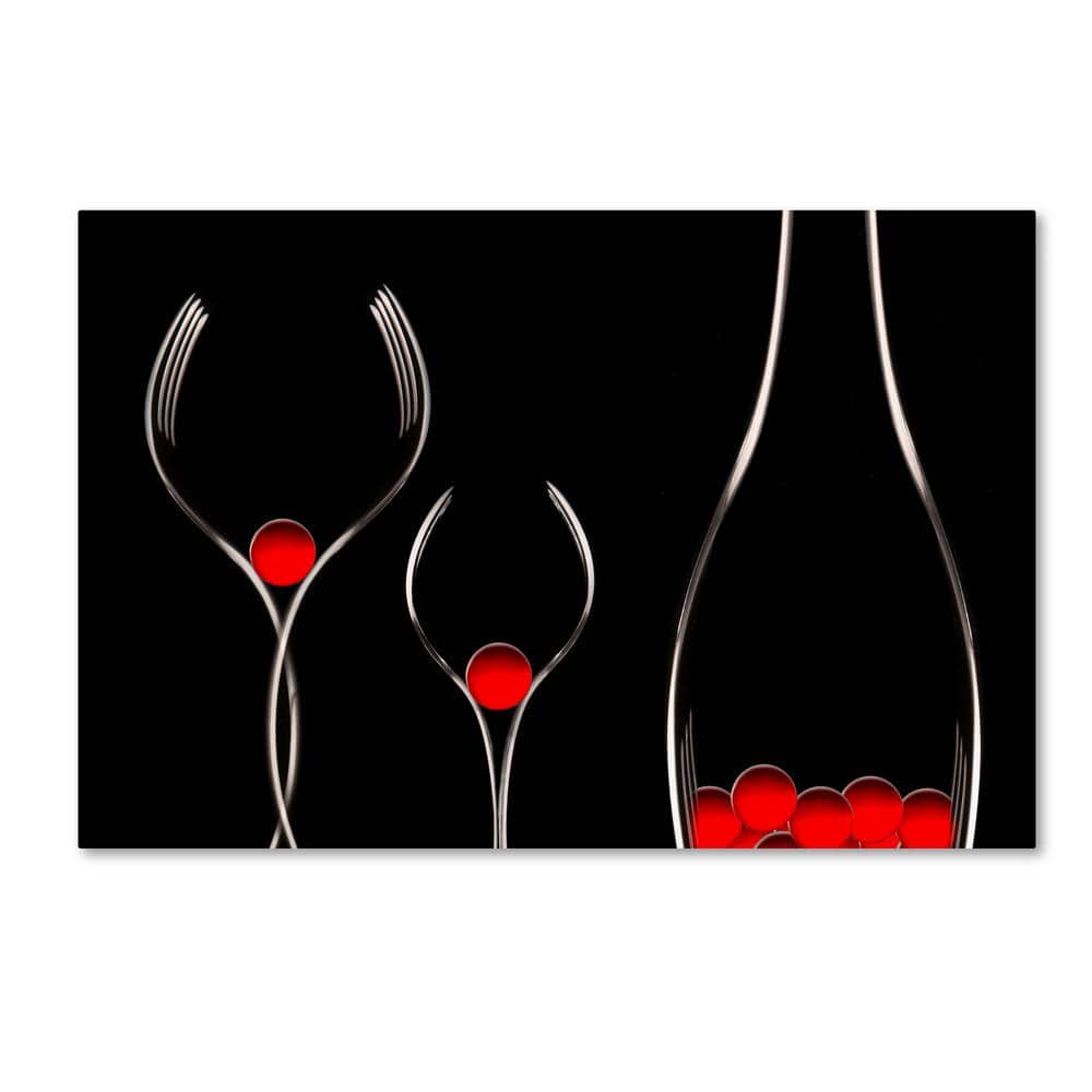 Doris Reindl Abstract Black and Red Canvas Art