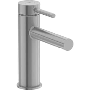 Dura Circle Single Handle Single Hole Bathroom Faucet with Drain Kit Included in Brushed Nickel