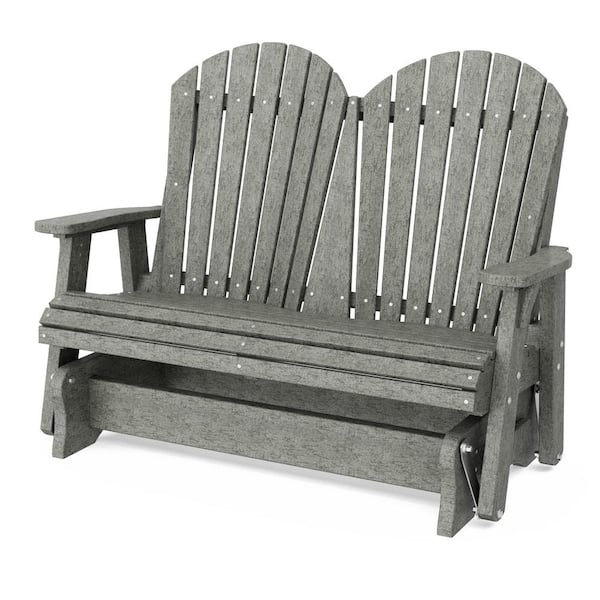 Wildridge Heritage 2-Person Dark Gray Plastic Outdoor Double Glider