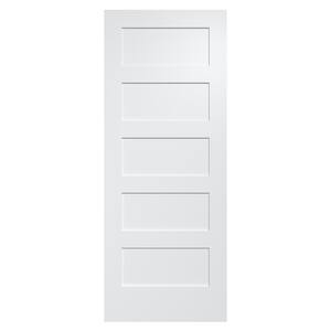 Camaflexi Homestead One Panel Shaker Slab Door, 32", White