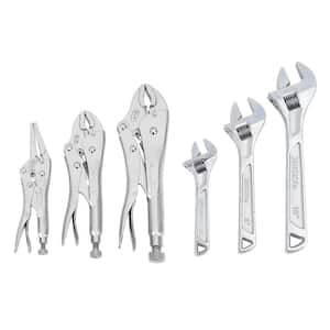 Locking Pliers Set and Adjustable Wrenches (3-Piece)
