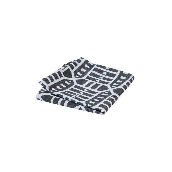 Astella Pacifica 18 in. x 18 in. Roland Charcoal Square Outdoor Throw Pillow Cover