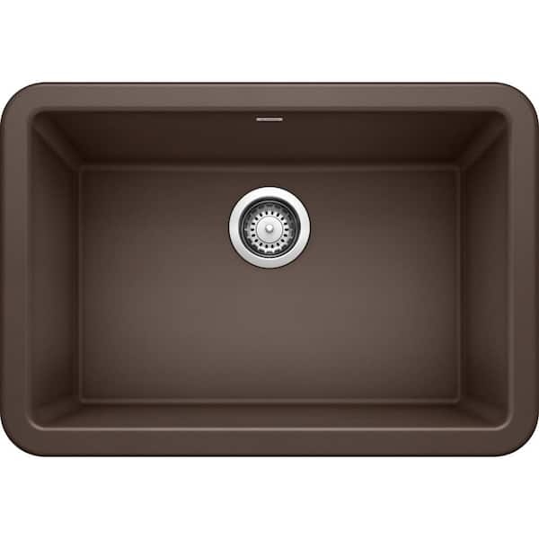 Blanco IKON SILGRANIT Granite Composite 27 in. Single Bowl Farmhouse Apron Kitchen Sink in Cafe