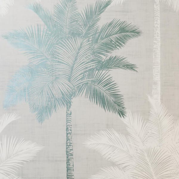 Arthouse Palm Luxe Grey and Duck Egg Wallpaper