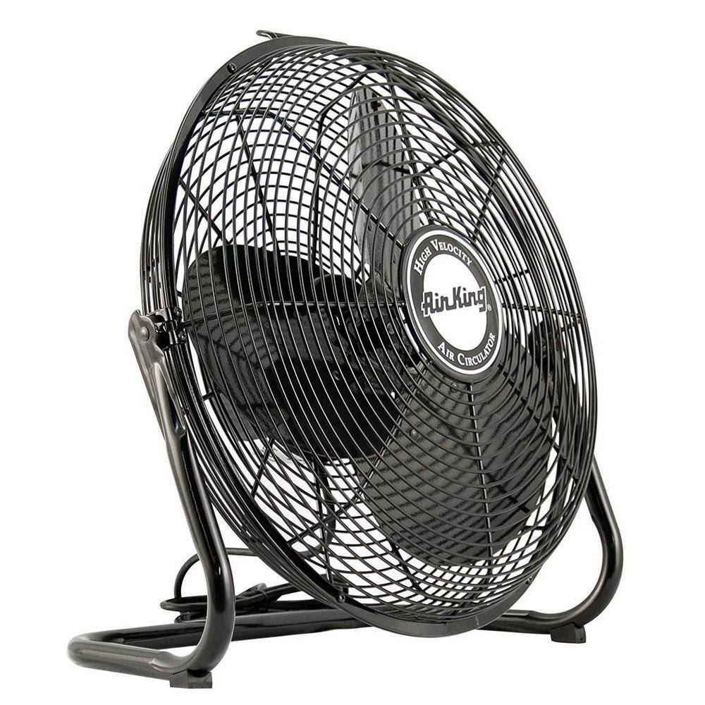 Air King 18" Black Powder-Coated Steel Industrial Floor Fan Set