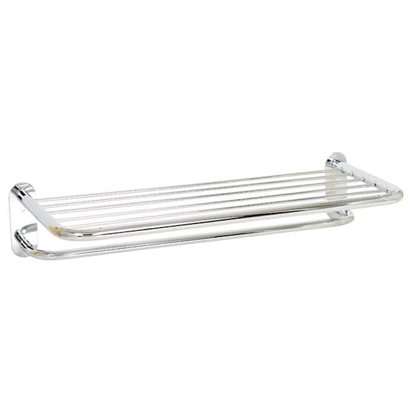 Zenna Home Hotel Series 25 in. W Towel Shelf in Polished Chrome