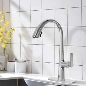 Single-Handle Pull Down Sprayer Kitchen Faucet in Chrome