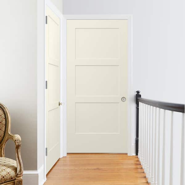 36 in. x 80 in. Birkdale Vanilla Paint Smooth Hollow Core Molded Composite Interior Door Slab