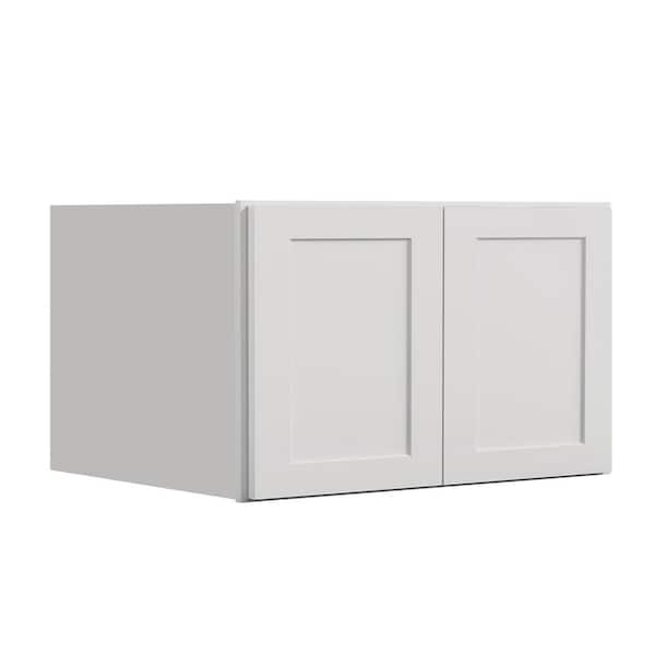 Hausvita 36 in. W x 24 in. D x 24 in. H in Shaker Dove Plywood Ready to Assemble Kitchen Wall Cabinets with 2 Doors
