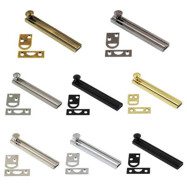 RELIABILT 6-in Black Steel Surface Bolts in the Door Bolts department at