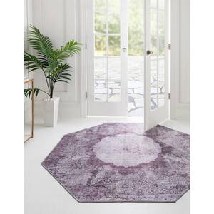 Yara Nayer Pink Ivory 7 ft. 10 in. x 7 ft. 10 in. Area Rug