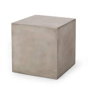 22 in. x 22 in. x 22 in. Outdoor Light Gray Square Side Table for Porch, Balcony, Lawn