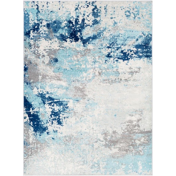 Livabliss Brice Aqua 7 ft. 10 in. x 10 ft. 3 in. Area Rug