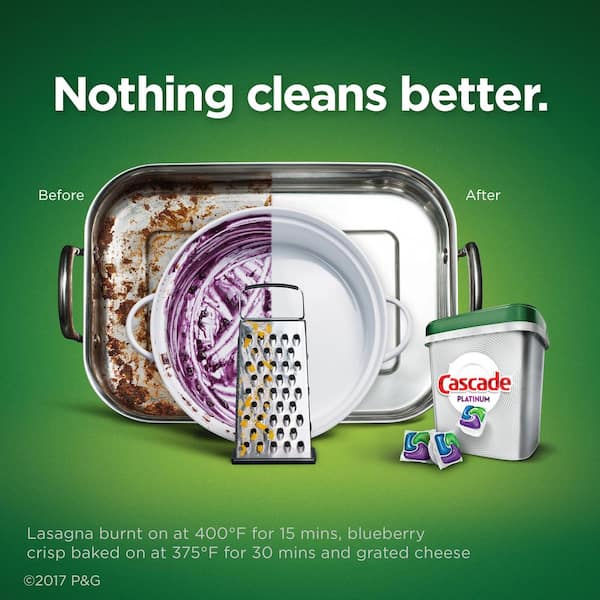 Cascade 97726 Platinum ActionPacs Fresh Scent Automatic Dishwasher  Detergent Pod 62 Count