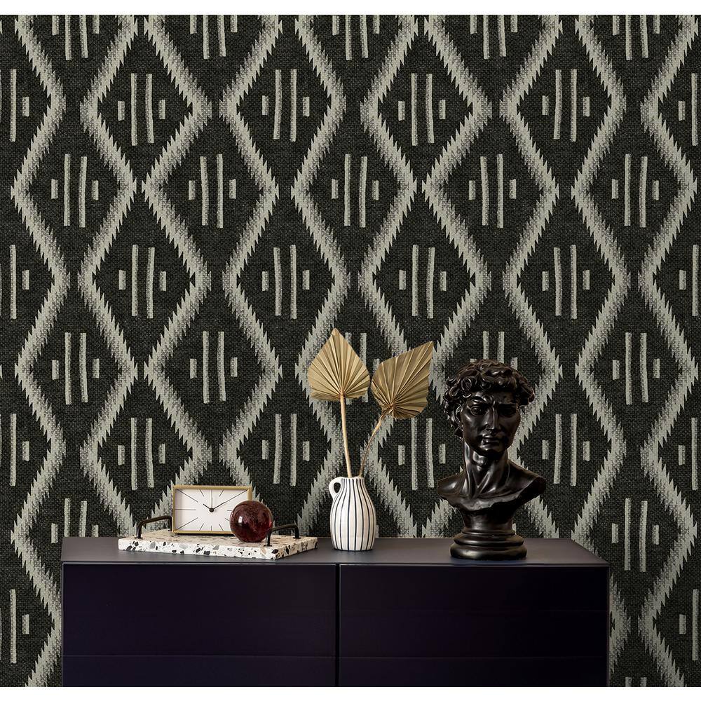 Noir Geometric Southwest Peel and Stick Wallpaper