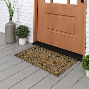 Scroll and Stone 18 in. x 30 in. Ornamental Entry Mat