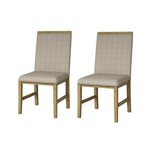 Philippa Acorn Modern Upholstered Dining Chair with Sturdy Rubber Wood Legs (Set of 2)