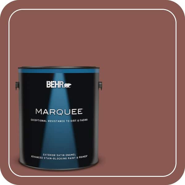 BEHR MARQUEE 1 gal. #MQ1-20 Rust Satin Enamel Exterior Paint & Primer