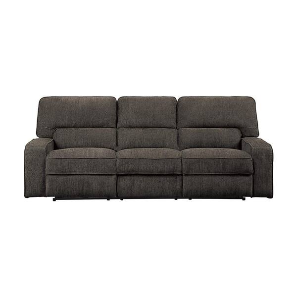 Amite 98.5 In. W Straight Arm Chenille Rectangle Power Double Reclining ...