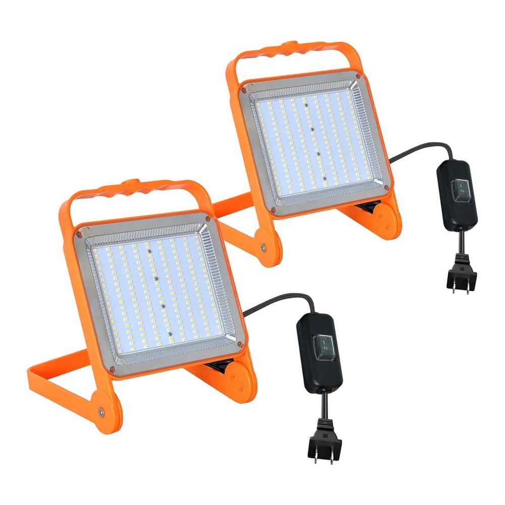 120V Volt 8000 Lumen LED Work Light Floodlight Corded IP65