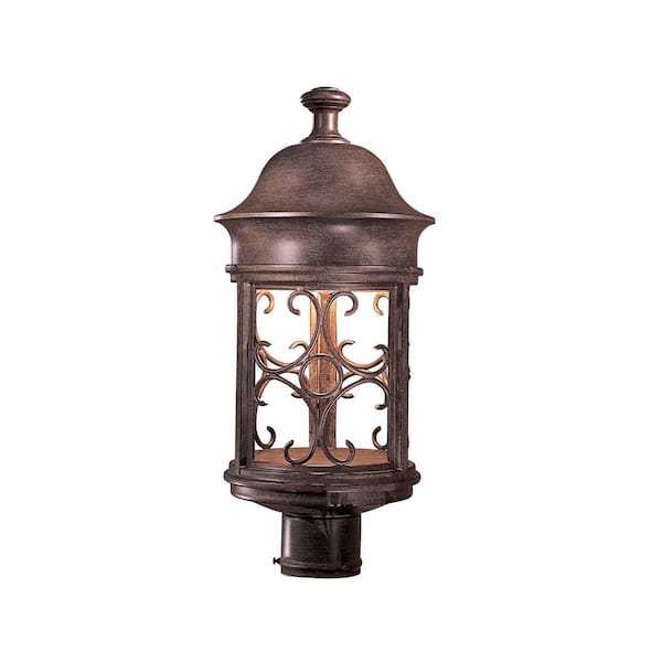 Sage Ridge 1-Light Vintage Rust Outdoor Post Lantern
