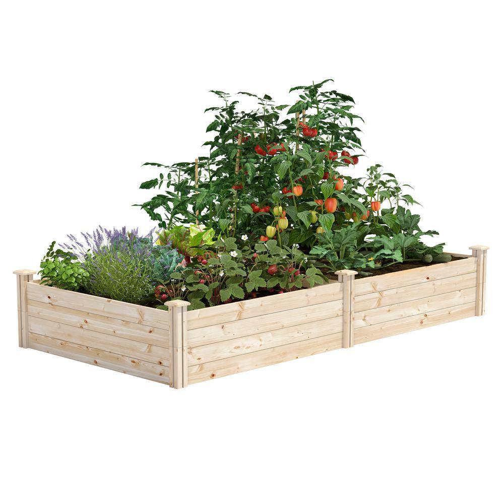Greenes Fence 4 ft. x 8 ft. x 14 in. Original Pine Raised Garden Bed RCP12S28B Sansujyuku sansujyuku.com