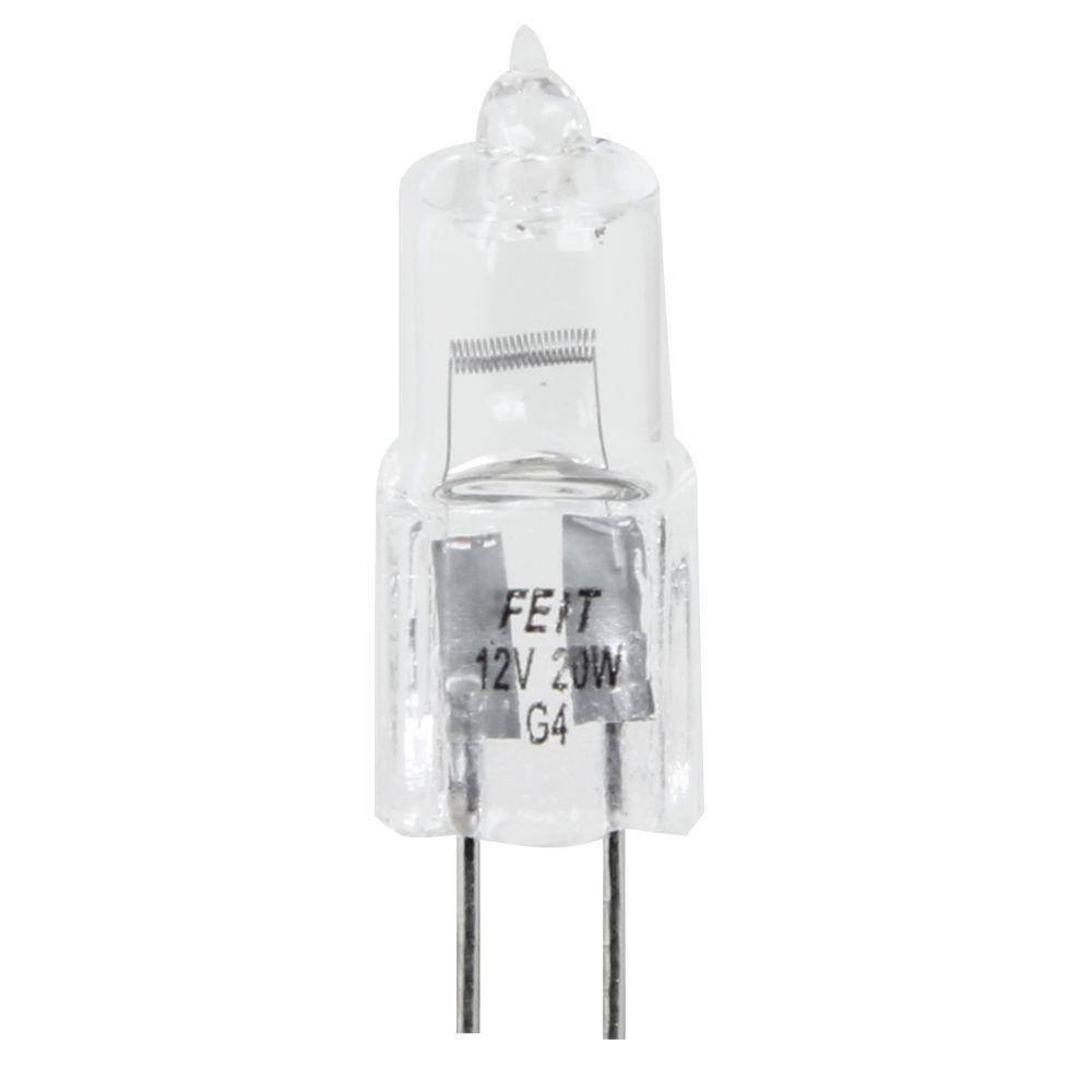 20-Watt 12-Volt T3 JC G4 Bi-Pin Base Dimmable Landscape Garden Halogen Light Bulb, 2800K Bright White (48-Pack) price history on PriceWatchPro
