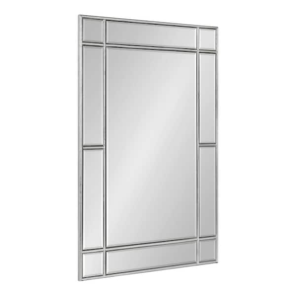 Kate and Laurel Westgate 20.00 in. W x 30.00 in. H Silver Rectangle Modern Framed Decorative Wall Mirror