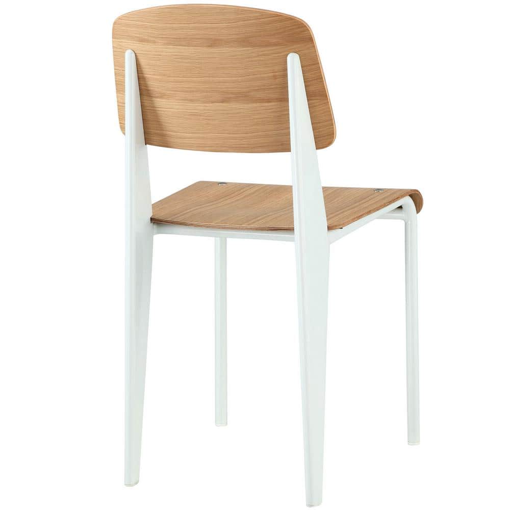 Serene Cabin Solid Wood Dining Chair in Natural White