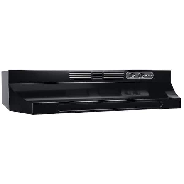 Broan-NuTone RL6200 Series 24 in. Ductless Under Cabinet Range Hood with Light in Black