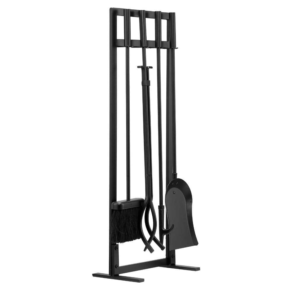 Fireplace Tool Set 5 Piece, 29 in. Square-Frame Stand, Wrought Iron Steel Hearth Accessories with Tongs Poker price history on PriceWatchPro