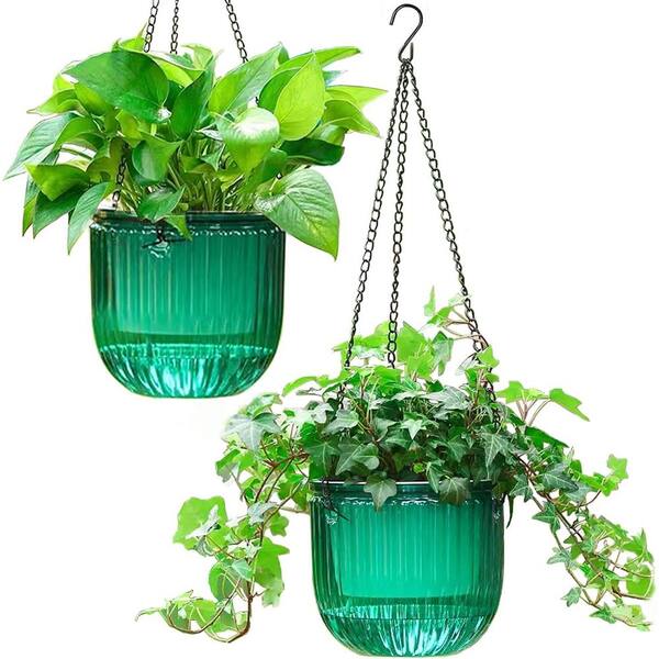 Primehome Watering Hanging Planters Indoor Flower Pots, Plant Hanger for Garden Home