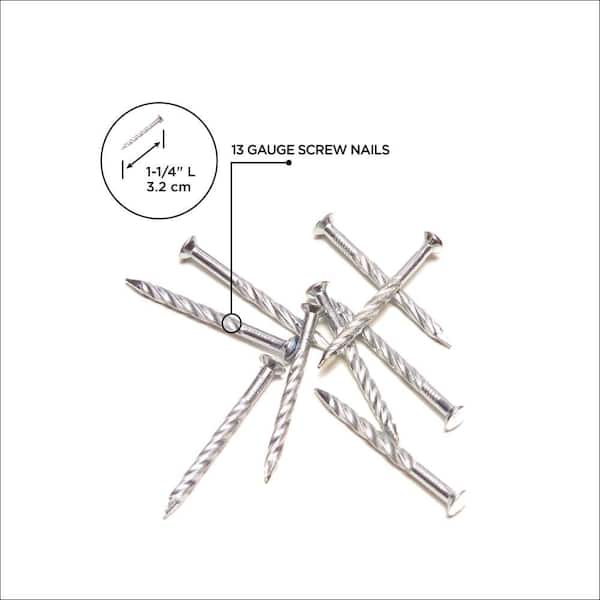 1-1/4" SILVER FLOOR METAL SCREW NAILS (1LB)