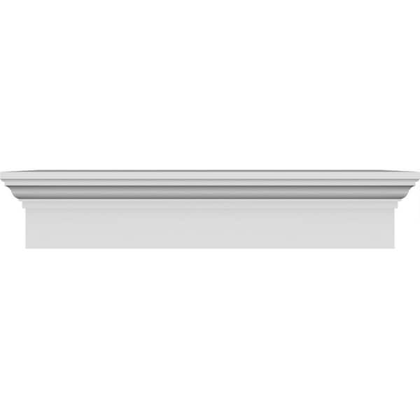 Ekena Millwork 1 in. x 83 in. x 6 in. Polyurethane Crosshead Moulding