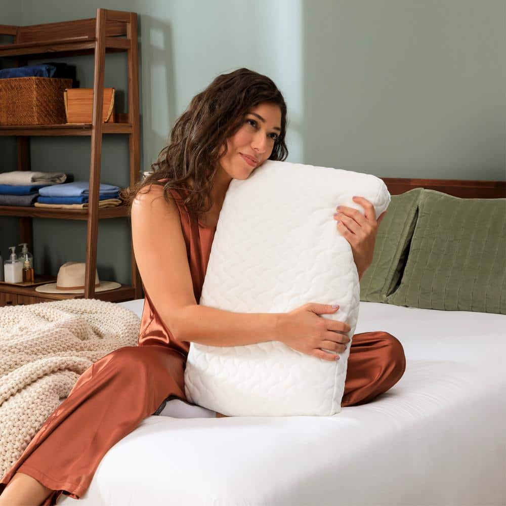 Standard White Memory Foam Cloud Pillow with Washable Cover
