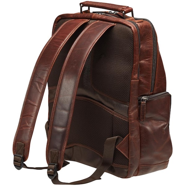 Mancini Backpack with RFID Secure Pocket for 15.6 Laptop Brown Mancini Backpack with RFID Secure Pocket for 15.6 Laptop Brown
