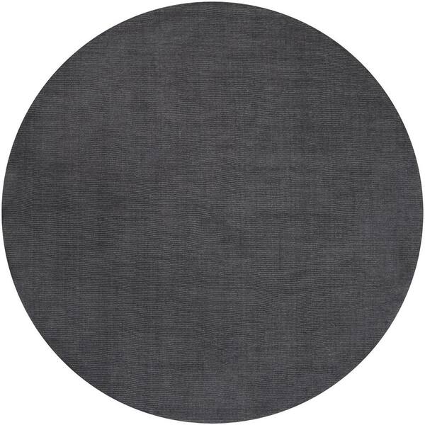 Livabliss Falmouth Charcoal 10 ft. x 10 ft. Round Indoor Area Rug